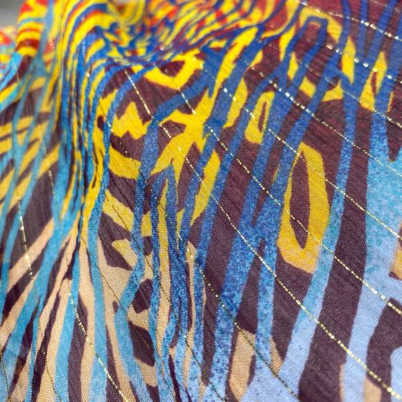 BCBGMaxAzria Inga One Shoulder Silk Maxi Gown Size 4 Begonia Metallic Pleated - Picture 9 of 14